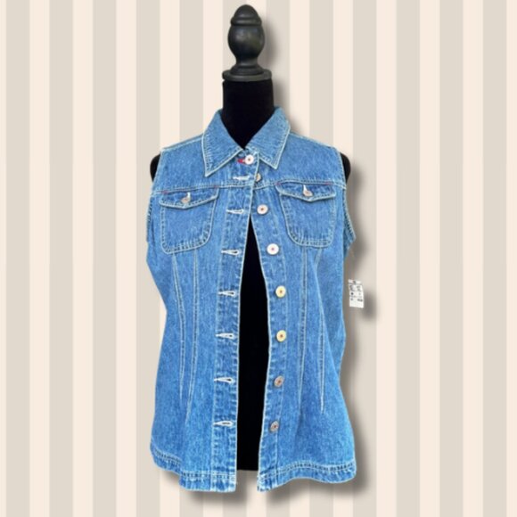 Secondhand Vintage Smart Girl Denim Vest (NWT) - Picture 1 of 2